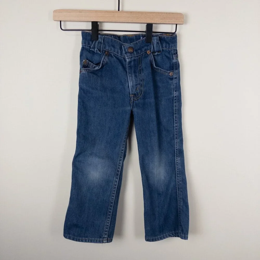 Vintage‎ Levi's Orange Tab 80s Bootcut Denim Jeans Made in USA Blue Kids Sz 5